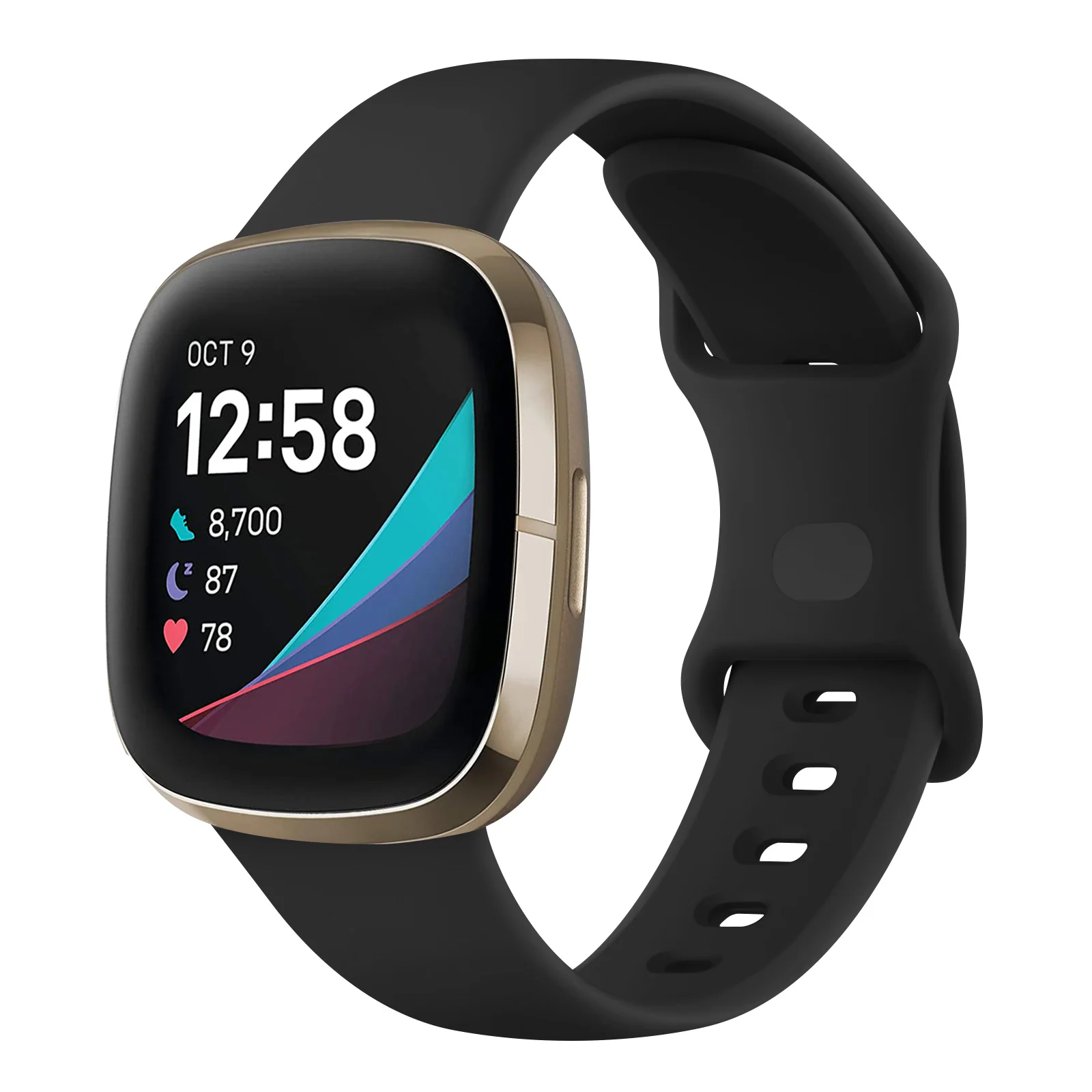 Silicone Smartwatch Strap - Adjustable Wristband Bracelet