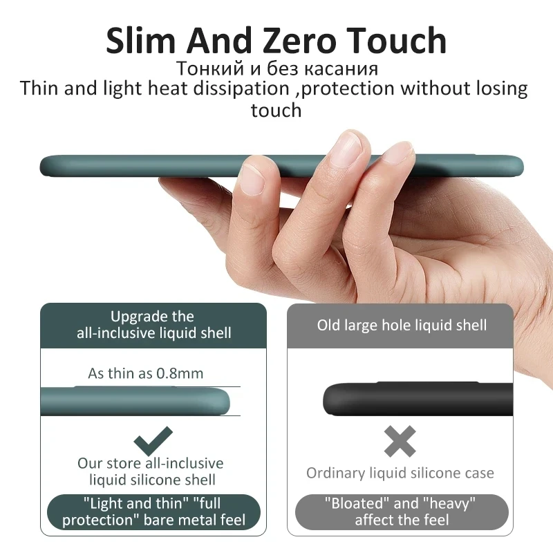 New Upgraded Liquid Silicone Phone case For Samsung Galaxy S24 S23 S22 S21 S20 Ultra Plus A34 A54 5G Soft Shockproof Cover