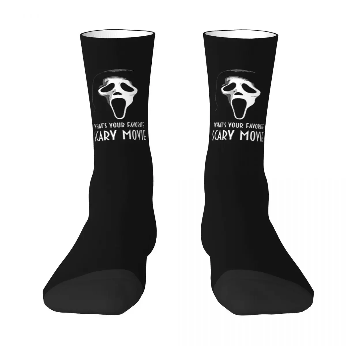 

Ghostface Whats Your Favorite Scary Movie Halloween Socks Quality Stockings All Season Long Socks Accessories for Unisex Gifts