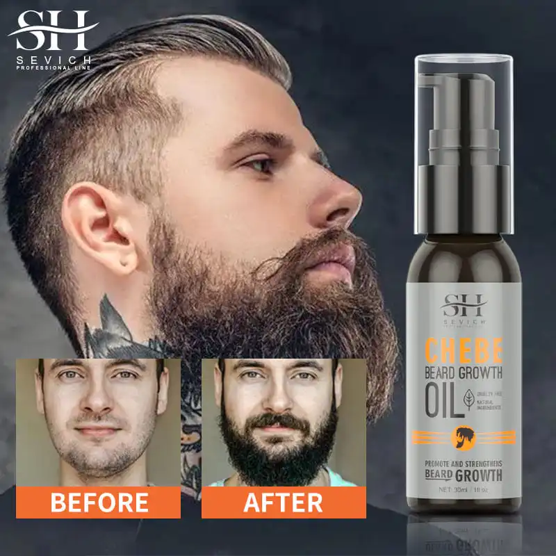 Natural Chebe Men Beard Growth Oil Fast Effective Beard Growth Essential Hair Loss Treatment Product Sevich Beard Care Serum 6