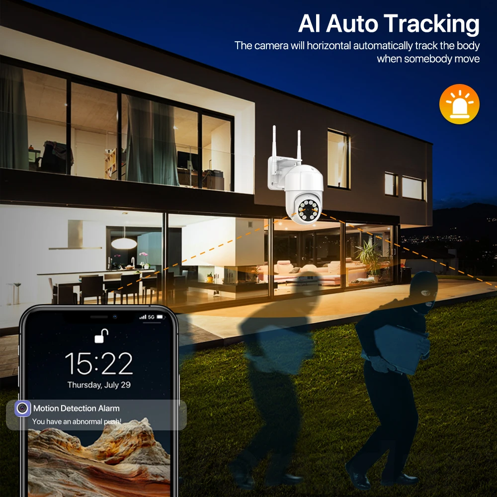 ߿   ī޶,   , ̸ ˶,  PTZ ķ, 5MP HD IP ī޶, 4G SIM ī, 1080P Ai 