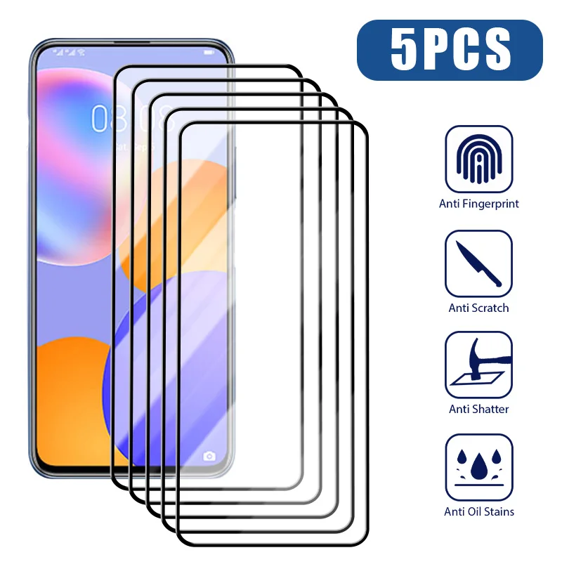 

5PCS Full Cover Tempered Glass P40 P20 P30 Pro Screen Protector For Huawei Mate 20 Lite Nova 5T P Smart Z