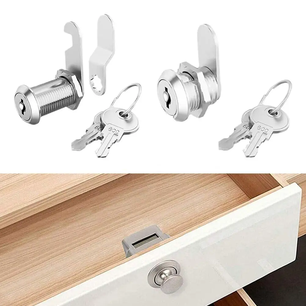 

Cam Lock Set Premium Cabinet Zinc Alloy 16/30mm For RV Camper Door Tool Box For Wood Metal Glass Doors Cabinet Hardware