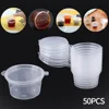 50PCS With Lids Kitchen Organizer Disposable Sauce Pot Food Small Sauce Container Boxes Plastic Clear Chutney Chili Sauce 3