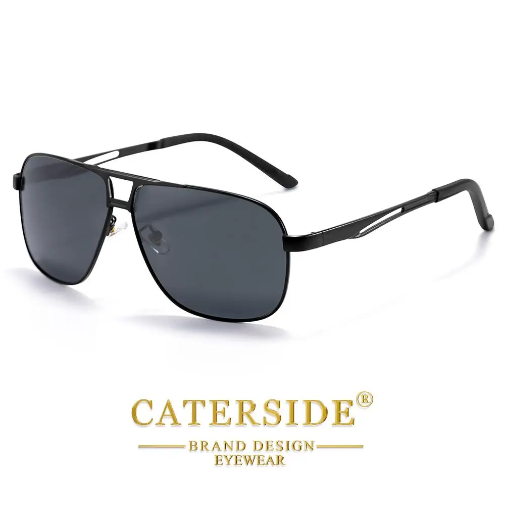 CATERSIDE Retro Herren-Pilotenbrille mit ovalem Rahmen, Sonnenbrille für Damen, modische Sonnenbrille für Outdoor, Reisen, Business, Festival, Geschenkbrille – Detail 3