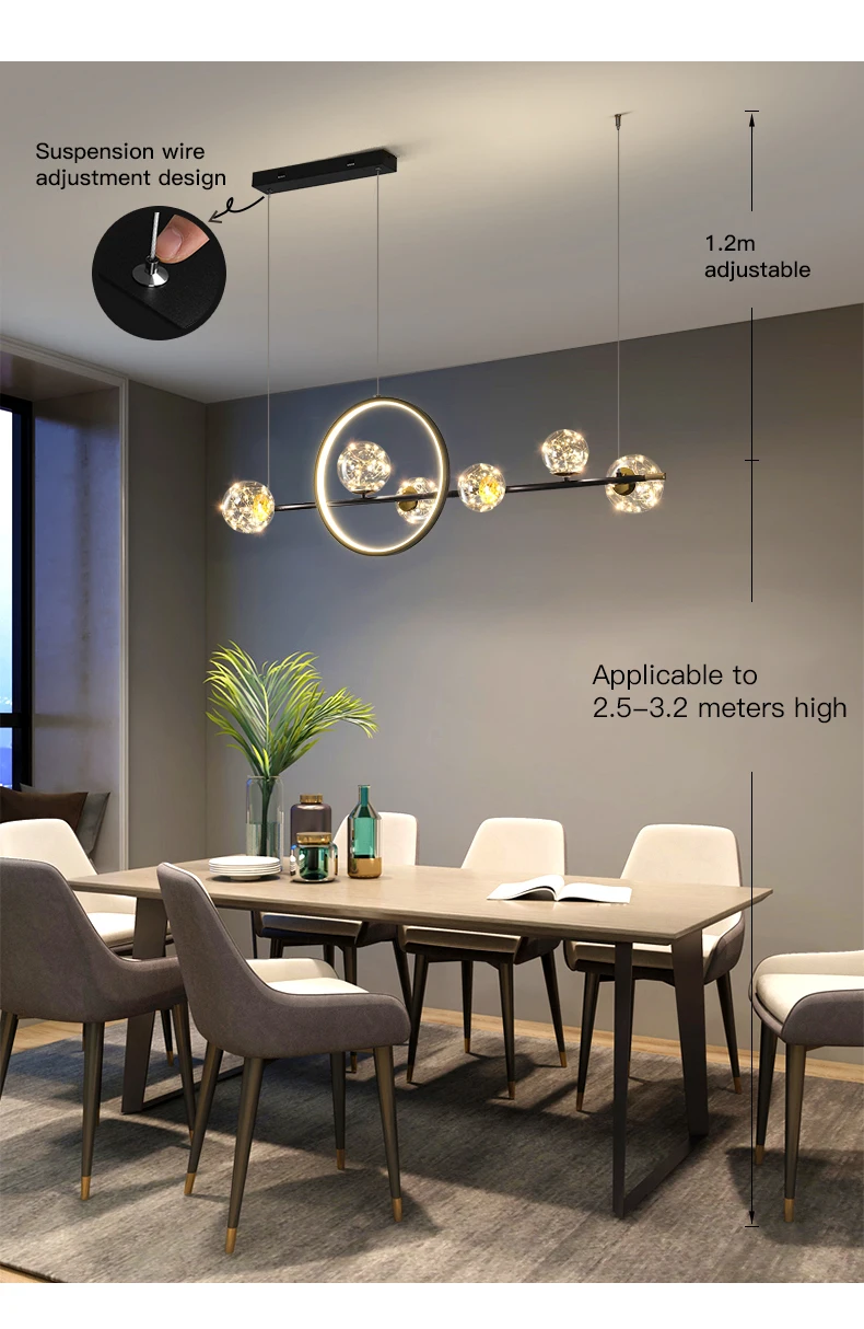 entryway chandelier 2022 Modern Black LED Chandeliers for Home Kitchen Dining Living Room Hanging Ceiling Pendant Lamps The Table Interior Lighting foyer light fixtures