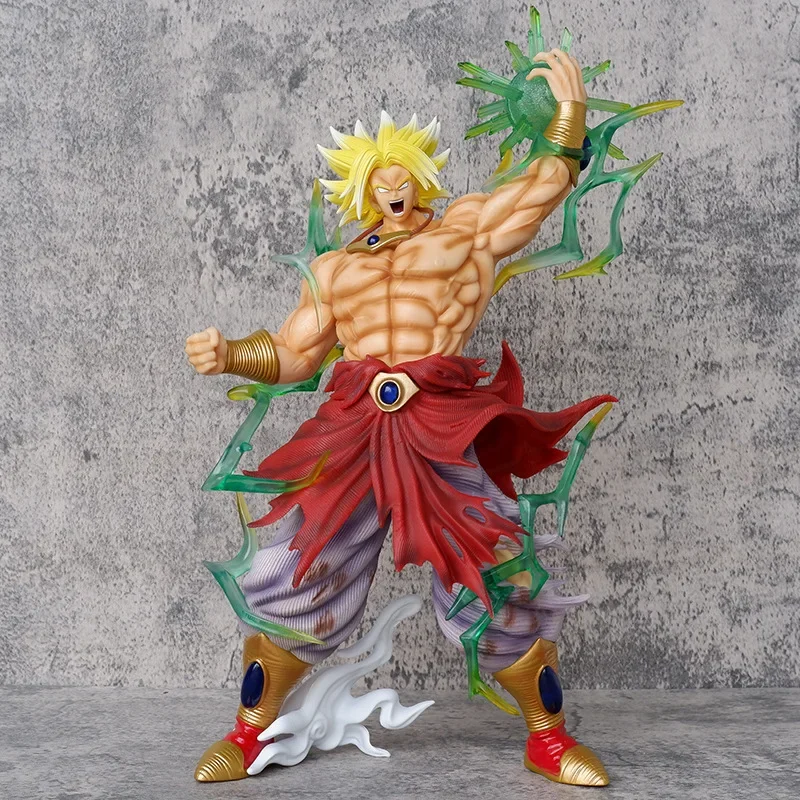 43Cm Dragon Ball Figure Gk Bug Smsp Super Broly Action Figurine Led Night Light Pvc Anime Collection Model Toy Statue Gifts