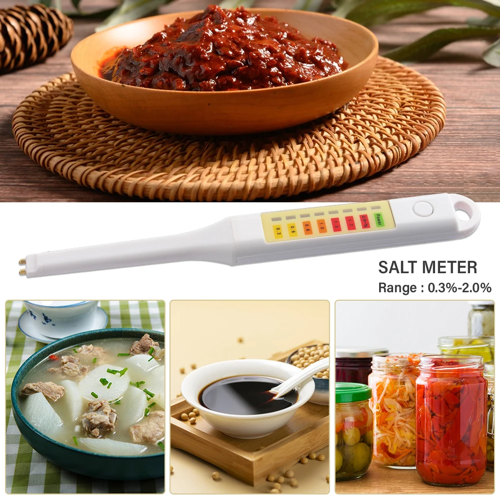 Professional Food Salinometer 0.3%-2.0% Salt Analyzer Salinity Concentration Met