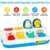 Baby Toys 6 to 12 Months Pop Up Animals Cause and Effect Toy Switch Box Baby Montessori Early Learning Development Sensory Toy 2