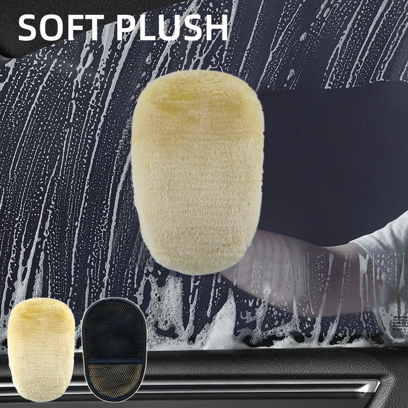 Wool Gloves Skincare Tools Car Cleaning Gloves Made of Ultrafine Fibers for Car Cleaning