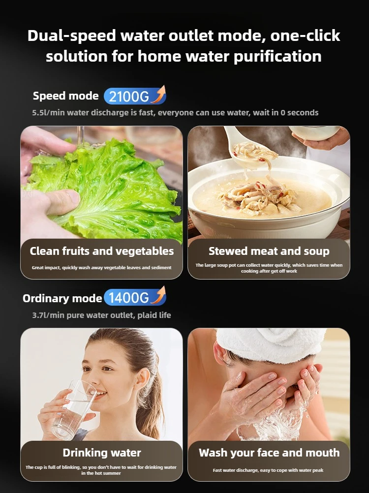 K500 drinking machine household direct drinking RO reverse osmosis water dispenser 2400G super speed dual power Baijian pure