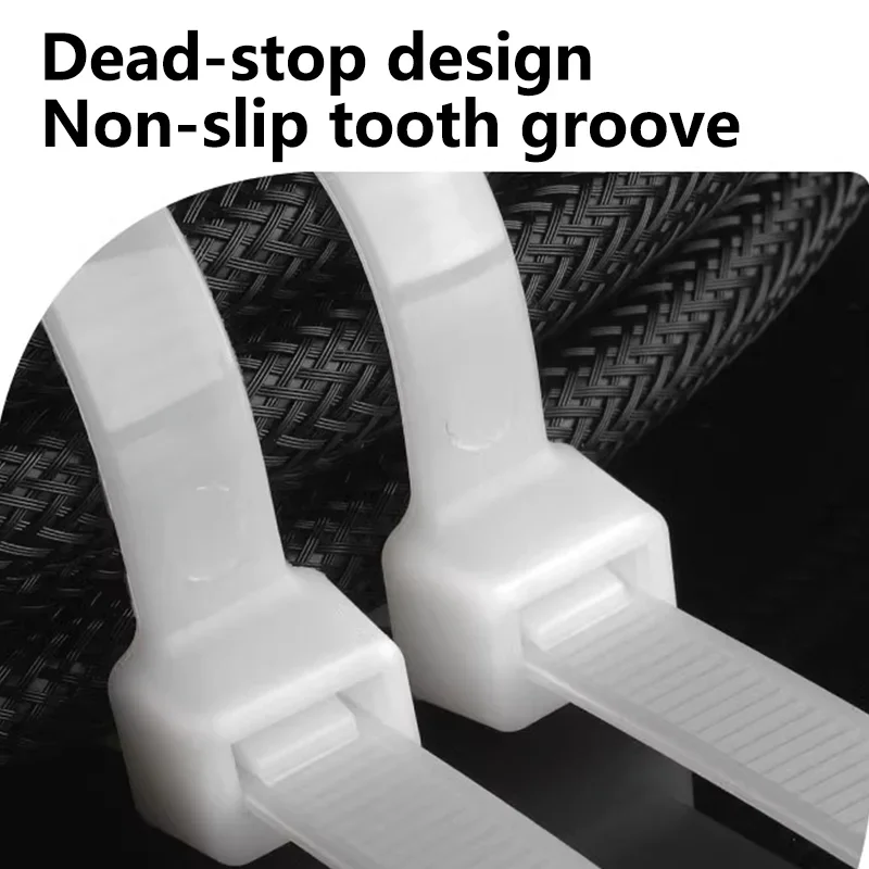 Self-locking Plastic Nylon Tie 3*100 3*150 4*200 Cable Tie Fastening Ring Zip Wraps Strap Nylon Cable Set 250/1000PCS