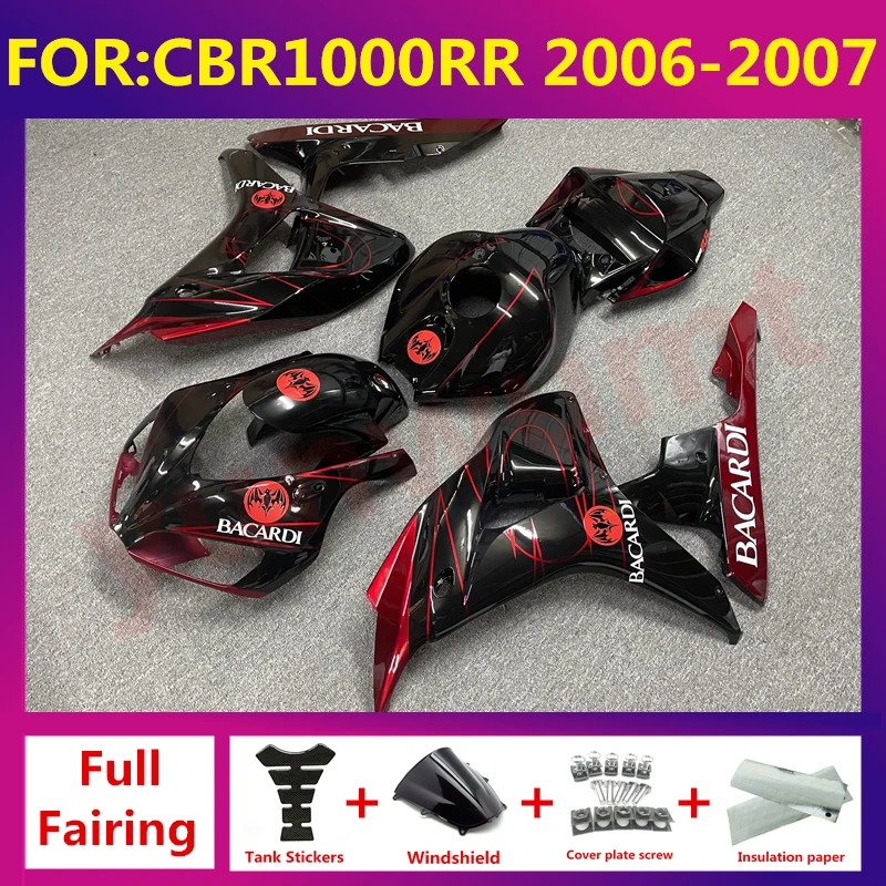 

For CBR1000RR CBR 1000RR CBR1000 RR 2006 2007 Motorcycle Injection full Fairing Kit fit Bodywork fairings zxmt set red black