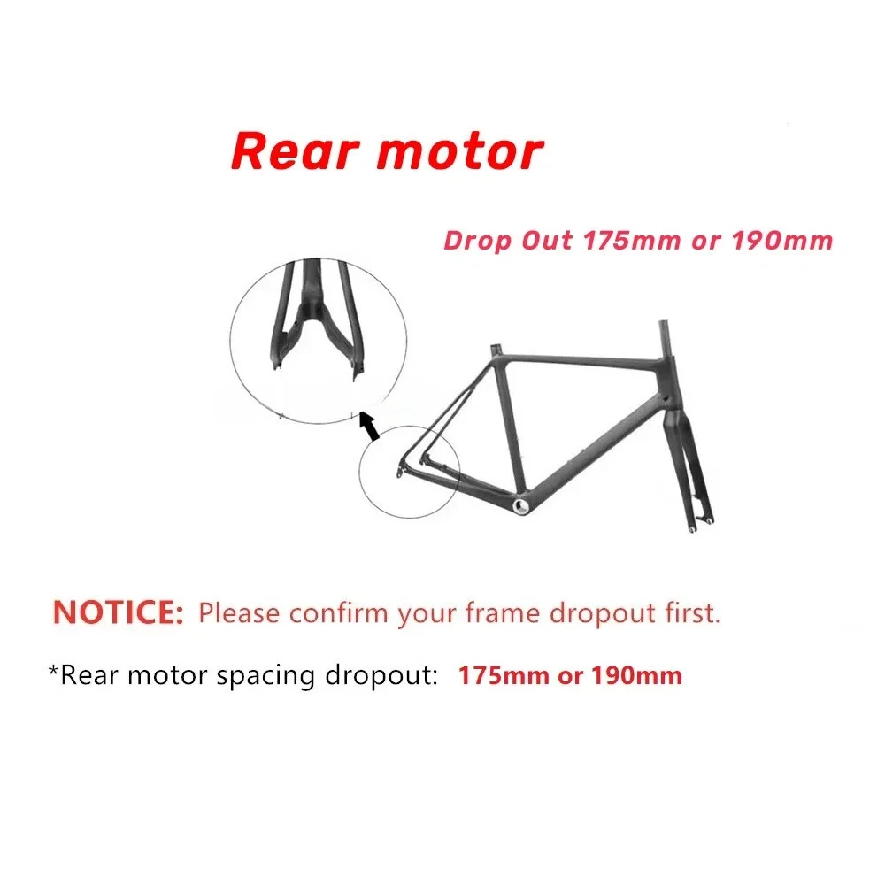 전기자전거 48V-72V 3000W-5000W 리어 팻 휠 개조 키트 20''24''26''x4.0인치 |   175/190mm 드롭아웃 7단 프리휠