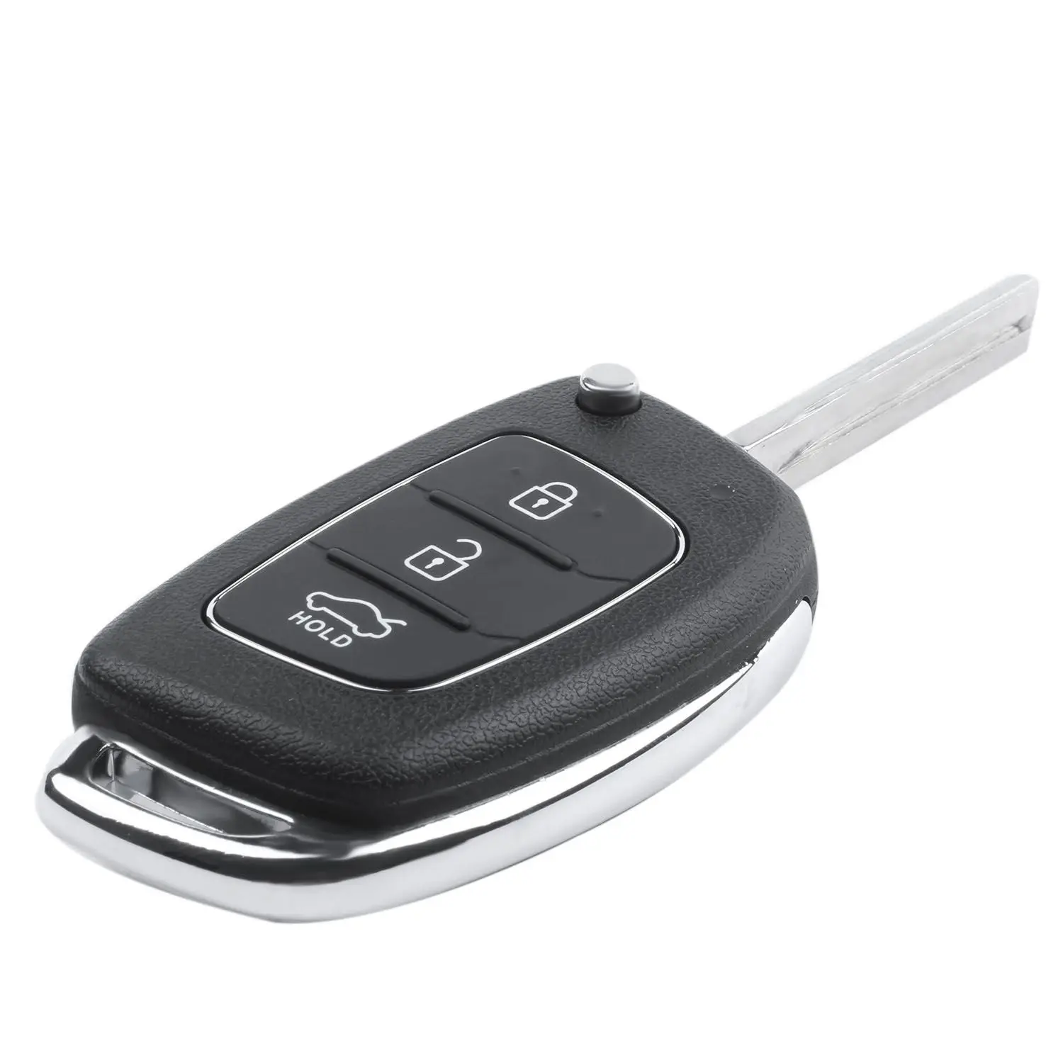 

Flip Key Shell fit for HYUNDAI ix45 Santa Fe Remote Key Case Fob 3-Button Black