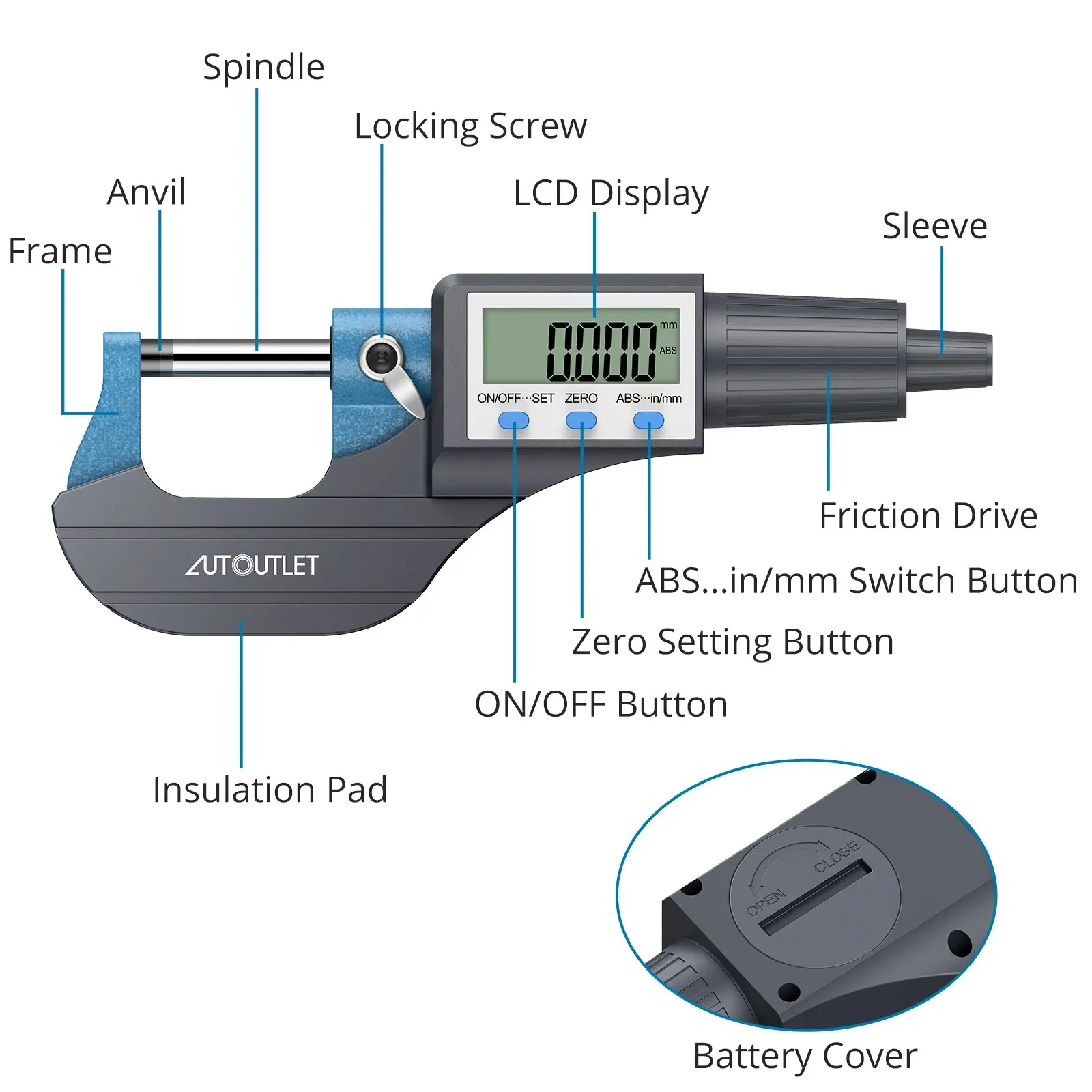 AUTOUTLET  LCD  ܺ ũι ũ Ķ۽   , ͹ ġ ȯ, 0  25mm