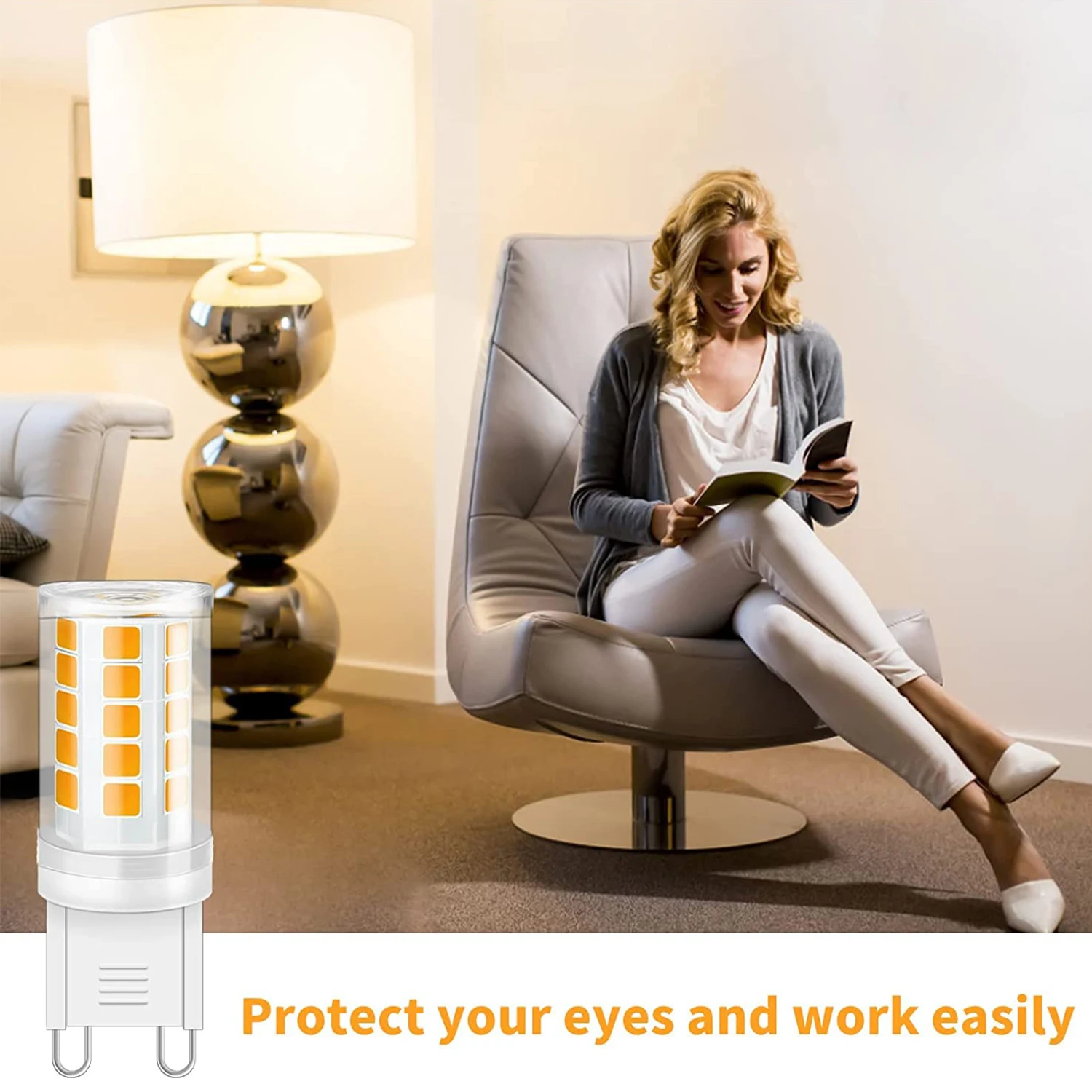 8 팩 G9 LED 전구 2700K 3W 33W 할로겐 상당 LED 램프 220V G9 전구 샹들리에 360LM 비디밍 가능 홈 조명