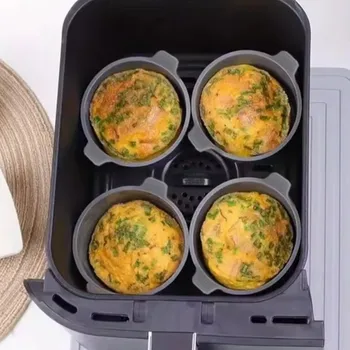 Silicone Egg Mold Poached Egg Cups For Air Fryer Non Stick Ramekins Muffin Cases For Baking Cooking Breakfast Kitchen Gadget
