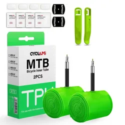 CYCLAMI Ultralight TPU Bicycle Inner Tube with 45mm French Valve - MTB 26 (2PCS)
