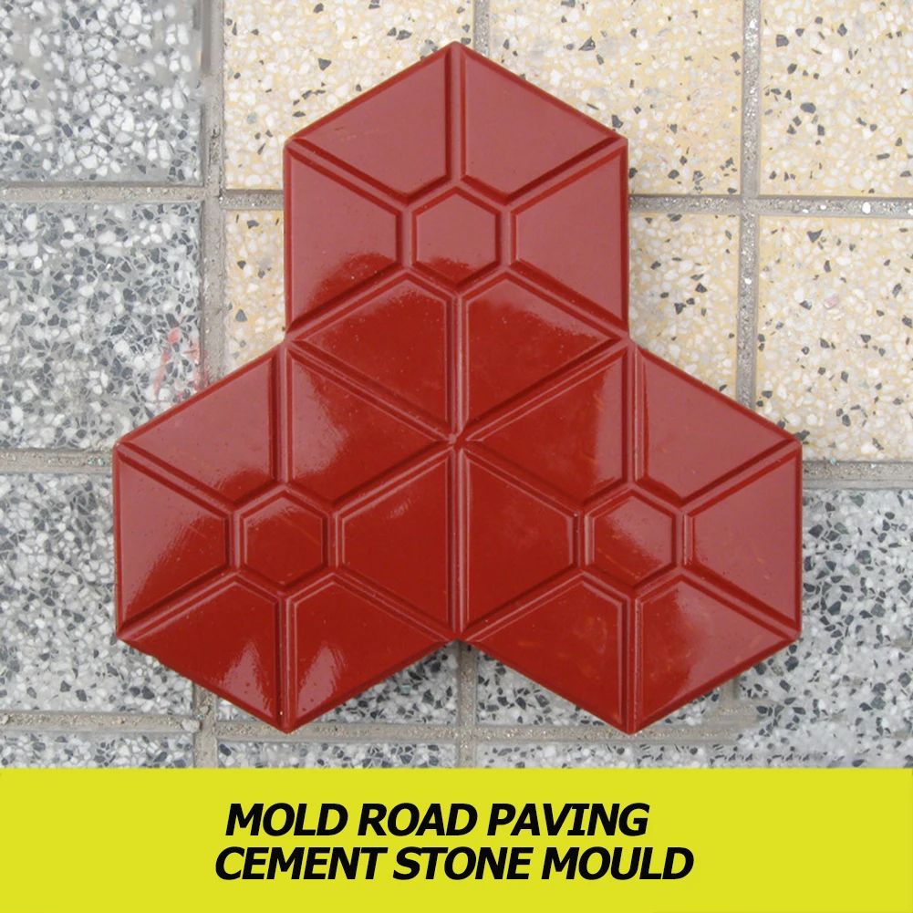 DIY Plastic Garden Yard Paving Mold Maple Leaf Walkway Mold Paving Brick Mould Cement Brick Stone Road Concrete Molds