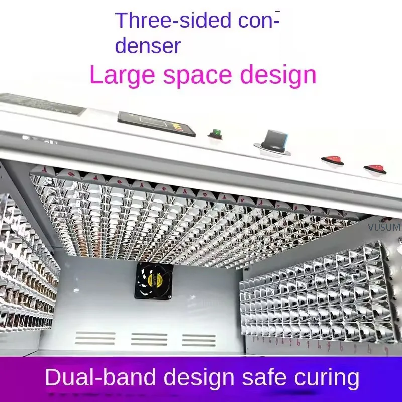 8000W UV 경화 박스 고강도 UV 램프 365nm 395nm 405nm LED 레진 곡면 스크린 휴대폰 수리 OCA 오븐