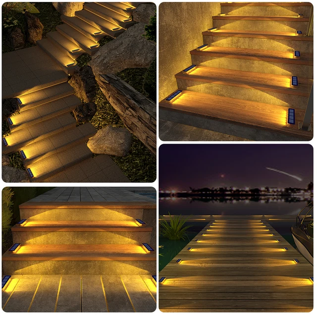 Luci Solari Da Esterno 6 Pezzi - Impermeabili IP68, Auto On/Off, 16 Ore Autonomia, Per Giardino E Viali