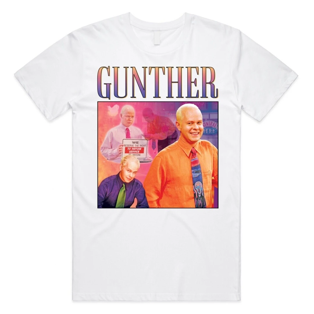 Gunther Friends Omaggio T-Shirt Tee Funny Retro Tv Show Legend Icon Coffee Perk For Men Luxury