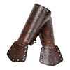Knight Arm Gauntlets Bracer Vintage PU Gauntlets Wristband Medieval Leather Bracers Arm Armors Knight Protective Gear 2