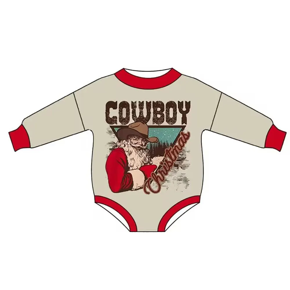 

Wholesale Christmas Clothing Christmas Baby Romper Toddler Western Cowboy Floral Infant Outfits