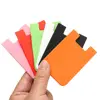 New Design Self-Adhesive Credit Card Holder Women Men Fashion Cell Phone Back Pocket Slim ID Card Case Sticker Wallet 3