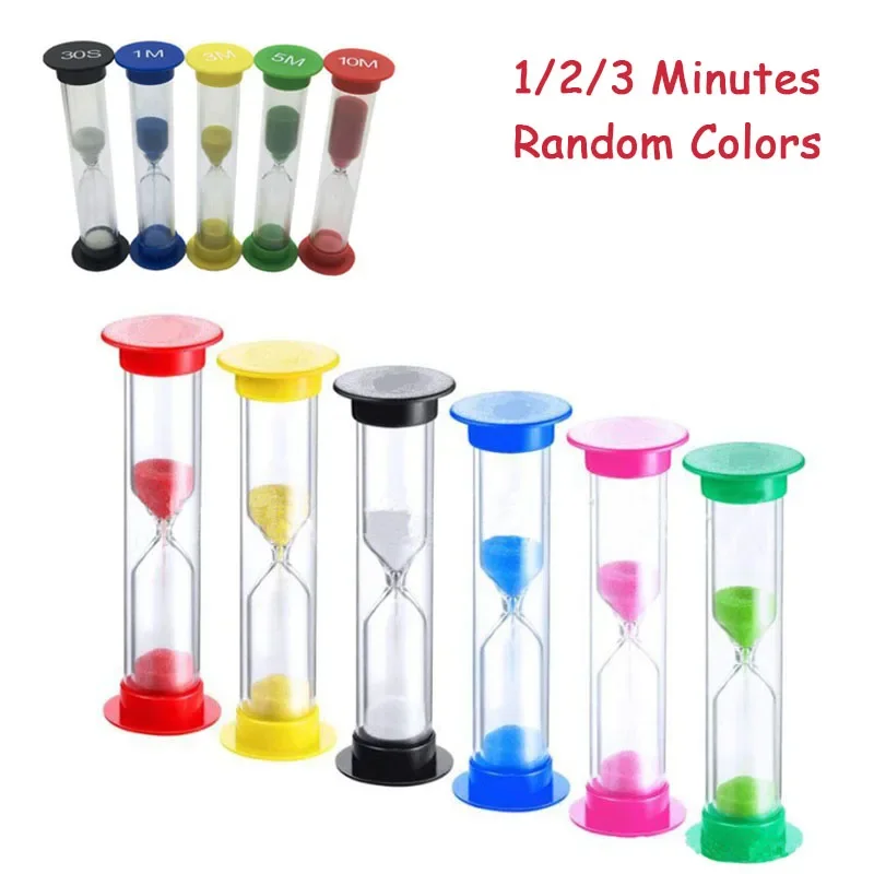 1/2/3 Minute Colorful Hourglass Sandglass Sand Clock Timers Sand Timer Shower Timer Tooth Brushing Children Home Decors