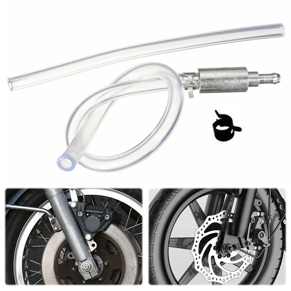 Hydraulic Clutch Brake Bleeder Hose One Way Valve Tube Bleeding Tool Set Clutch Brake Fluid Bleeder Hose Pipe Kit for Motorcycle