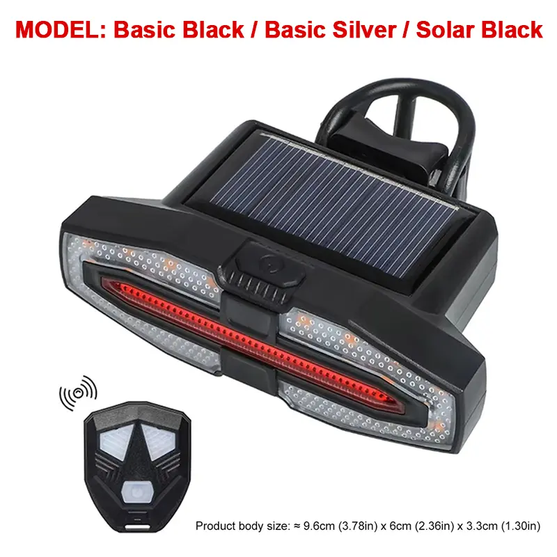 Turn Signal Bike Tail Lights Wireless Remote Control Bicycle Taillight Direction Indicator Rechargeable Road Cycling Rear Lamp - Image 6