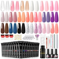 COSCELIA 10ml Nail Extension Gel Set Clear Nude Quick Nail Prolong Acrylic Crystal Extend Mold Nail Art Construction Gel Varnish 1