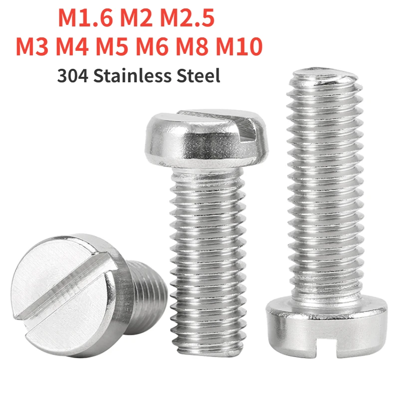 

M1.6 M2 M2.5 M3 M4 M5 M6 M8 M10 304 A2-70 нержавеющая сталь GB65 со шлицевой крышкой и слотом для головы