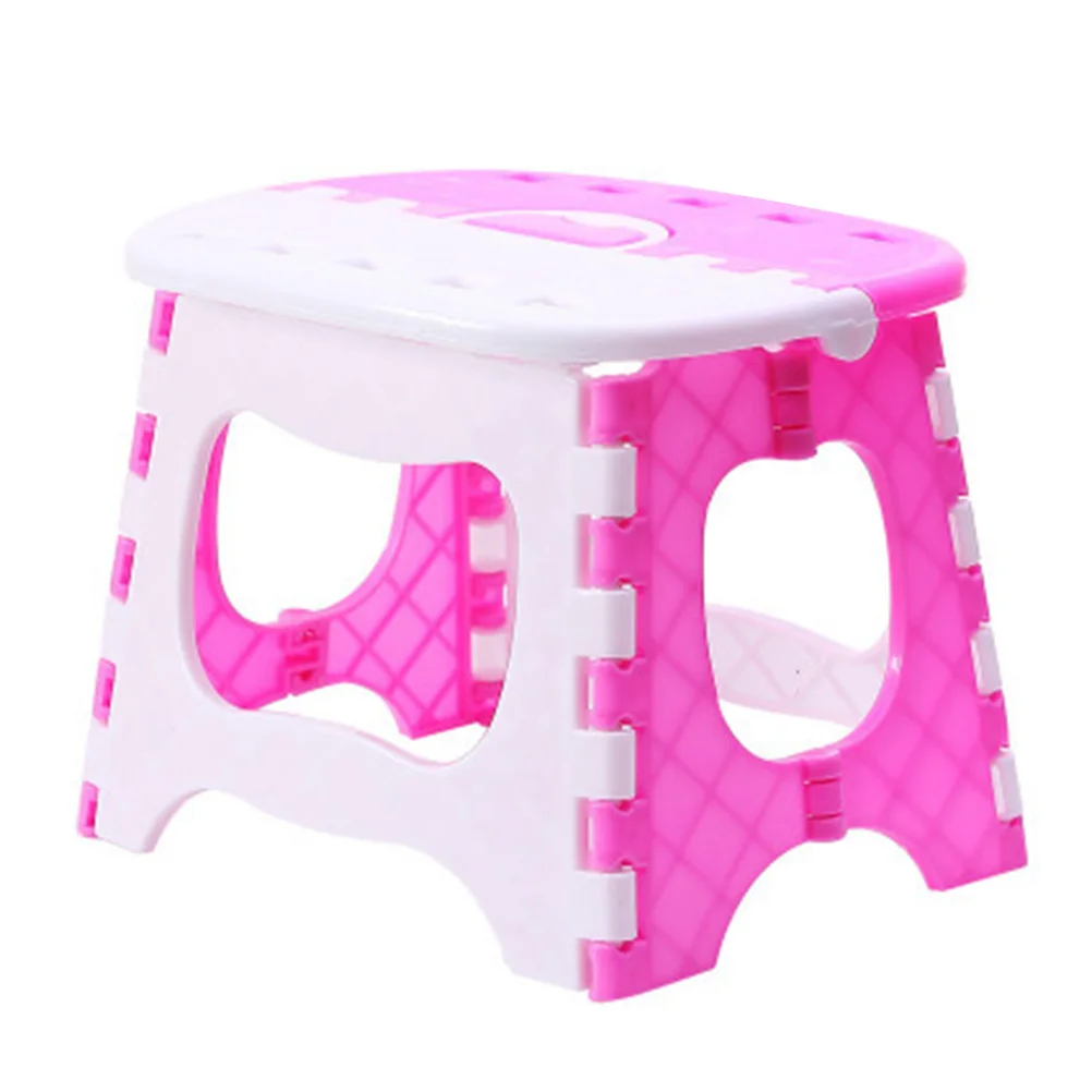 Portable Folding Stool With Handle Step Stool For Kids Plastic Children Furniture Fishing Lightweight Chair