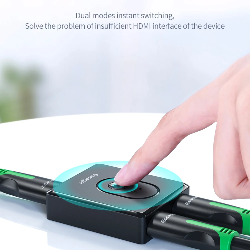 Essager HD ȣȯ  й ġ 4K HD ȣȯ ġ 1x2/2x1  ó 2 In 1 Out for PS5 TV Box