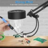 NEWACALOX Soldering Iron Welding Smoking Device Exhaust Fan EU/US Plug 48 SMD LED Lights Third Helping Hand With Filter Sponge 5