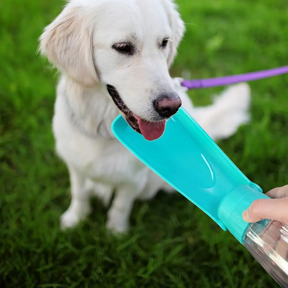 

550ML Dog Water Bottle with Foldable Bowl Convenient Portable Pets Outdoor Travel Drinking Dog Bowls Water Bowl for Dogs