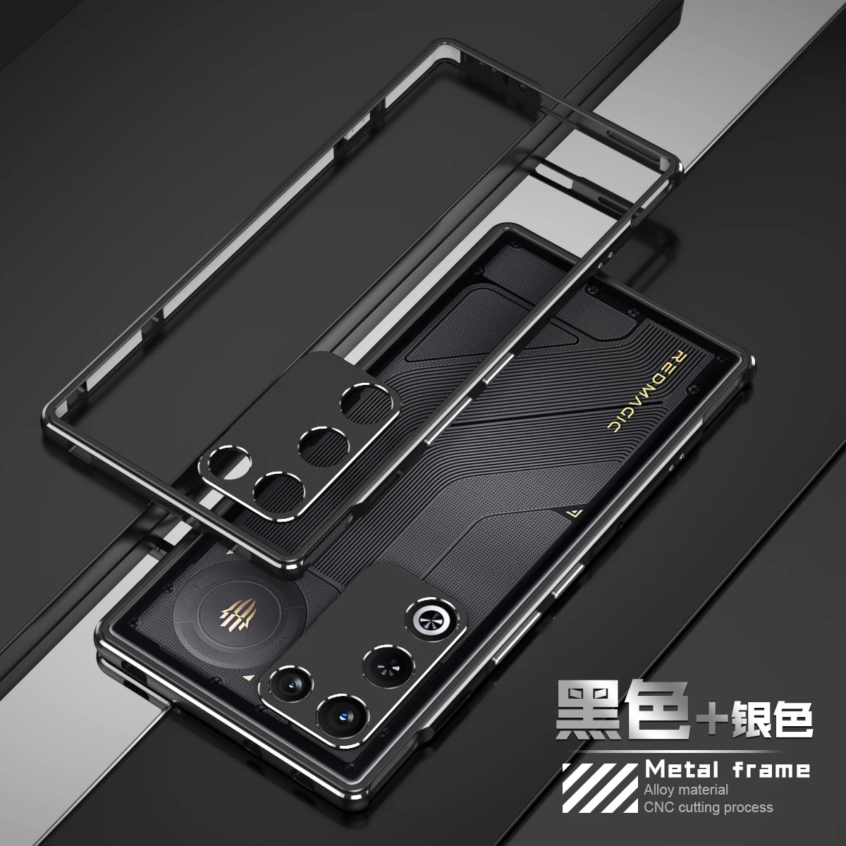Enhanced Aluminum Alloy Metal Bumper Case with Heat Dissipation & Shockproof Edge Protection