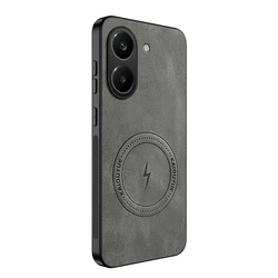 Luxury Magnetic Slim Skin - Friendly PU Leather Shockproof Phone Case - Poco X8 Pro (Grey)