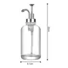 2Pcs 17oz Coffee Syrup Dispenser Clear Glass Syrup Pump Bottle Coffee Bar Accessories Shampoo Dispenser for Home Hotel 6