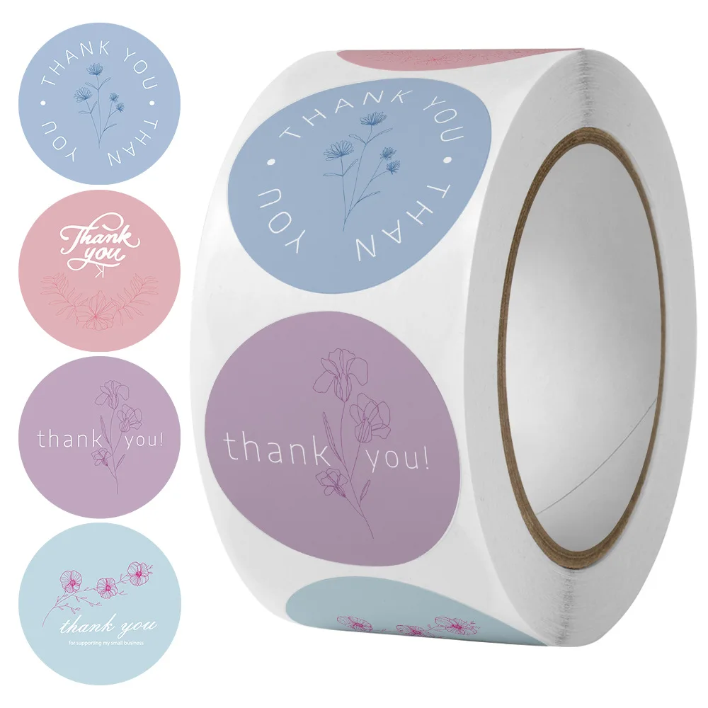 

100-500 Pcs 1Inch Fashion Gift Sealing Thank You Stickers Christmas Design Scrapbooking Festival Party Decorations Gift Labels