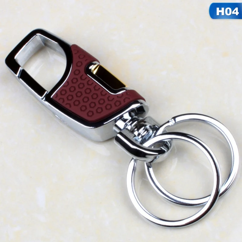 Double Switch Keychain Metal 360 Degrees Rotatable Key Holder
