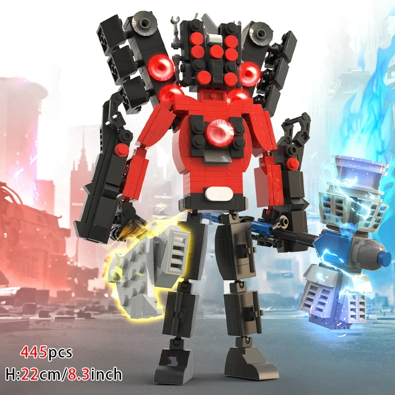 Skibidi Toilet Figure Construction Toys For Male Titan Tvman Speakerman Titan Drill Man Blocks Model Toys Giocattoli Per Bambini