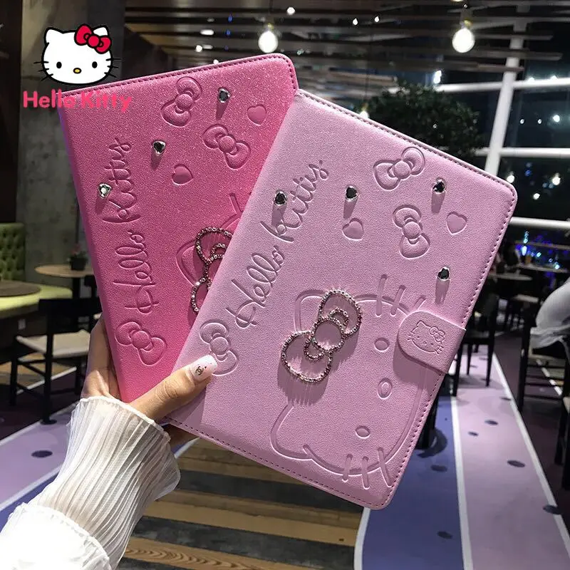 

Hello Kitty Ipad Case Girl Kawaii Cartoon Air 1 2 3 Ipad 2020 Mini 4 5 Tablet Shockproof Leather Cartoon Cover Girl Gift