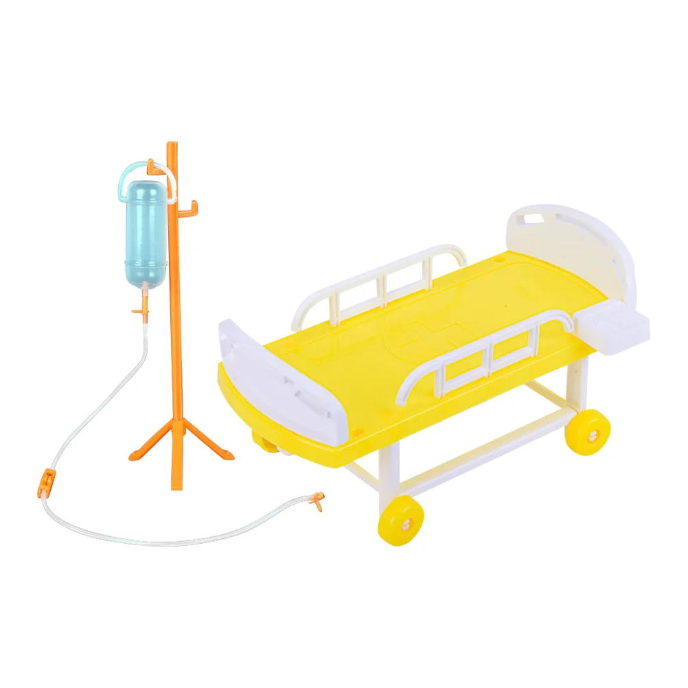 

House Toy Set Simulated Medical Bed Child Decorations for Home Accessories Girls Toys Plastic Mini