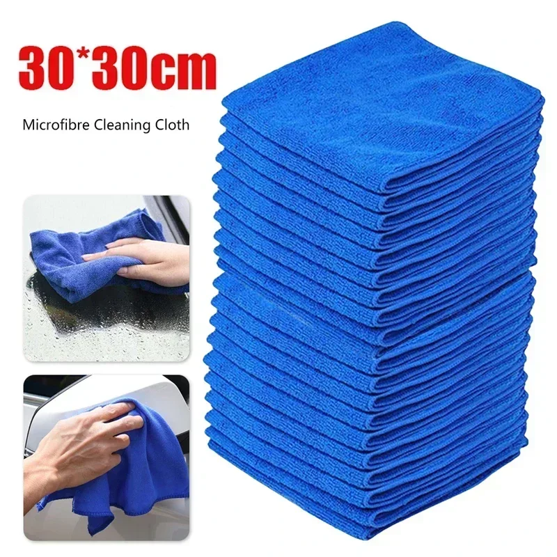 10Pcs 마이크로 화이버 타월 세차 건조 천 타월 가정용 청소 천 자동차 디테일링 연마 천 홈 청소 도구