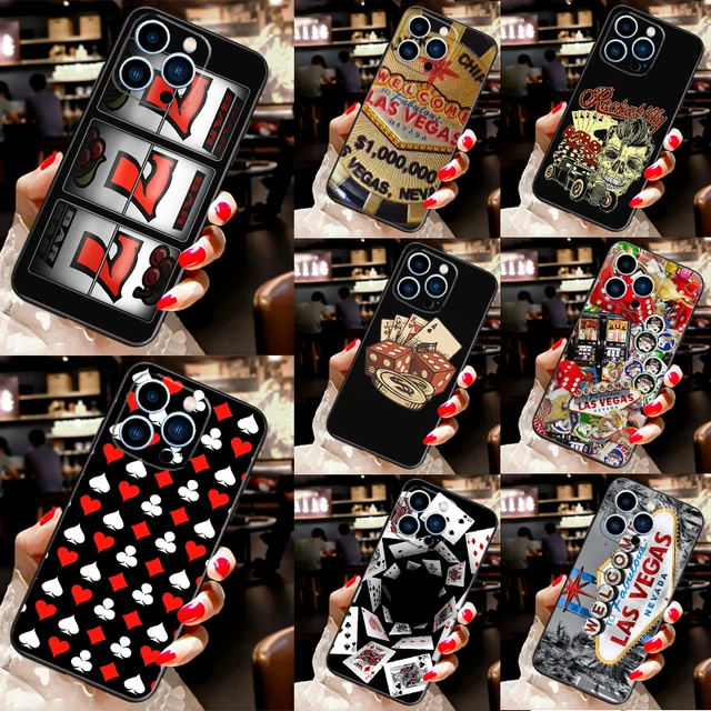 IPhone 12 Pro Max Leather Phone Case Fashion Poker Design 