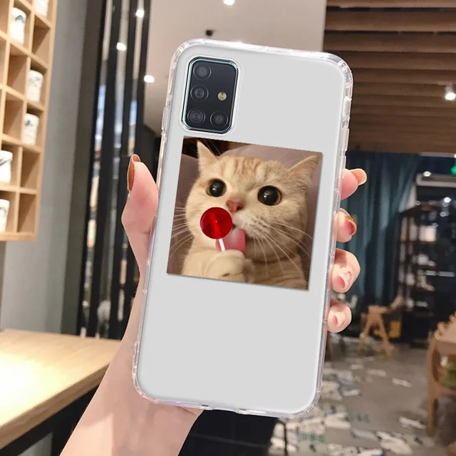 A12 Case For Samsung A51 Case Clear Funda Samsung S22 Ultra S21 A52S A32 5G 20 FE A50 A31 M31 A21S A71 A72 A13 Cute Smile Covers U129